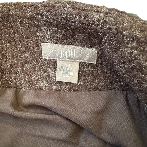 J. Jill‎ Womens Brown Wool Blend Sequin Mini Skirt Size 14 - Picture 5 of 8
